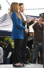 MARIA MENOUNOS on the Set of Extra in Universal City 2702