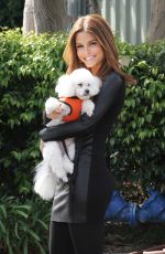 MARIA MENOUNOS on the Set of Extra in Universal City 2702
