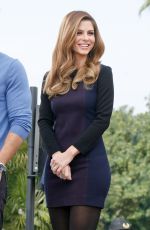 MARIA MENOUNOS on the Set of Extra in Universal City