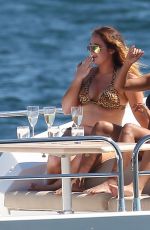 MELANIE BROWN and Friends in Bikini at a Yacht in Sydney