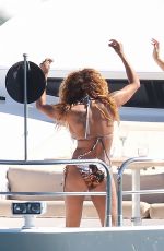 MELANIE BROWN and Friends in Bikini at a Yacht in Sydney