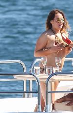 MELANIE BROWN and Friends in Bikini at a Yacht in Sydney