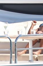 MELANIE BROWN and Friends in Bikini at a Yacht in Sydney