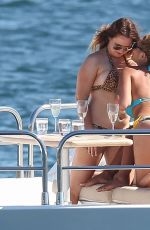 MELANIE BROWN and Friends in Bikini at a Yacht in Sydney