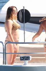 MELANIE BROWN and Friends in Bikini at a Yacht in Sydney