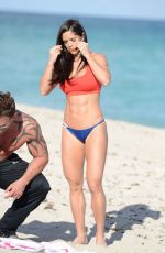 MICHELLE LEWIN in Bikini at a Beach in Miami