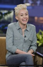 MILEY CYRUS at The Tonight Show with Jay Leno
