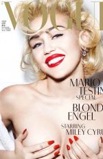 MILEY CYRUS in Vogue Magazine, Germany March 2014 Issue