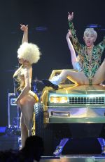 MILEY CYRUS Performs at Bangerz Tour in Los Angeles