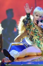 MILEY CYRUS Performs at Bangerz Tour in Los Angeles