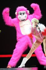 MILEY CYRUS Performs at Bangerz Tour in Los Angeles