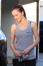 MINKA KELLY Leaves a Fitness Club in Los Angeles