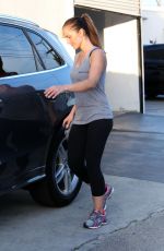 MINKA KELLY Leaves a Fitness Club in Los Angeles