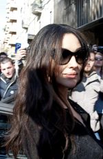 MONICA BELLUCCI Arrives at Dolce & Gabbana Fashion Show in Milan