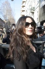 MONICA BELLUCCI Arrives at Dolce & Gabbana Fashion Show in Milan