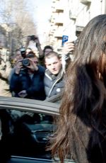 MONICA BELLUCCI Arrives at Dolce & Gabbana Fashion Show in Milan