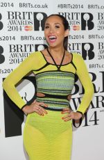 MYLEENE KLASS at 2014 Brit Awards in London