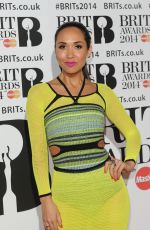 MYLEENE KLASS at 2014 Brit Awards in London