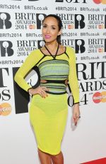 MYLEENE KLASS at 2014 Brit Awards in London