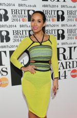 MYLEENE KLASS at 2014 Brit Awards in London