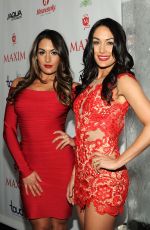 NIKKI and BRIE BELLA at Maxim Big Game Weekend in New York