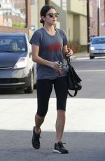 NIKKI REED in Leggings Leaves a Gym in Los Angeles