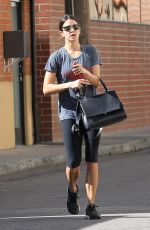 NIKKI REED in Leggings Leaves a Gym in Los Angeles