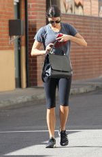 NIKKI REED in Leggings Leaves a Gym in Los Angeles