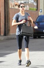 NIKKI REED in Leggings Leaves a Gym in Los Angeles