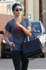 NIKKI REED in Leggings Leaves a Gym in Los Angeles