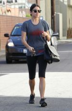 NIKKI REED in Leggings Leaves a Gym in Los Angeles