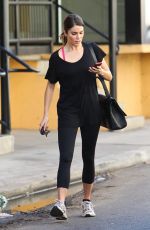 NIKKI REED in Tight Leggings Leaves a Gym in Studio City