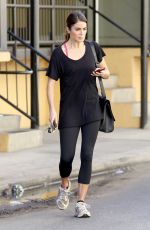 NIKKI REED in Tight Leggings Leaves a Gym in Studio City
