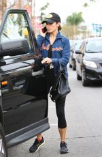NIKKI REED in Tight Leggings Out for Lunch in Studio City