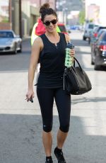 NIKKI REED in Tights Leaves a Gym in Studio City