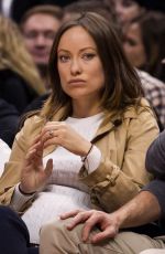 OLIVIA WILDE at Basketball Game at Staples Center
