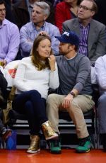 OLIVIA WILDE at Basketball Game at Staples Center