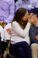 OLIVIA WILDE at Basketball Game at Staples Center