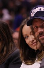 OLIVIA WILDE at Basketball Game at Staples Center