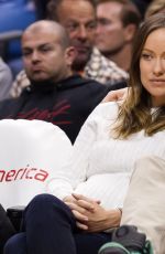 OLIVIA WILDE at Basketball Game at Staples Center