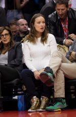 OLIVIA WILDE at Basketball Game at Staples Center