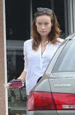 OLIVIA WILDE Out for Coffee at Starbucks in Studio City