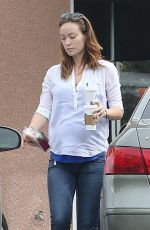 OLIVIA WILDE Out for Coffee at Starbucks in Studio City