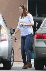 OLIVIA WILDE Out for Coffee at Starbucks in Studio City