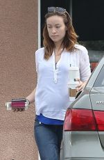 OLIVIA WILDE Out for Coffee at Starbucks in Studio City