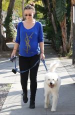 OLIVIA WILDE Takes Her Dog for a Walk in Los Angeles