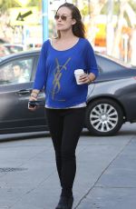 OLIVIA WILDE Takes Her Dog for a Walk in Los Angeles