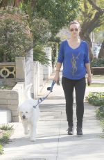 OLIVIA WILDE Takes Her Dog for a Walk in Los Angeles