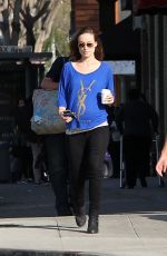 OLIVIA WILDE Takes Her Dog for a Walk in Los Angeles