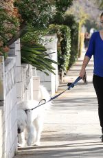 OLIVIA WILDE Takes Her Dog for a Walk in Los Angeles